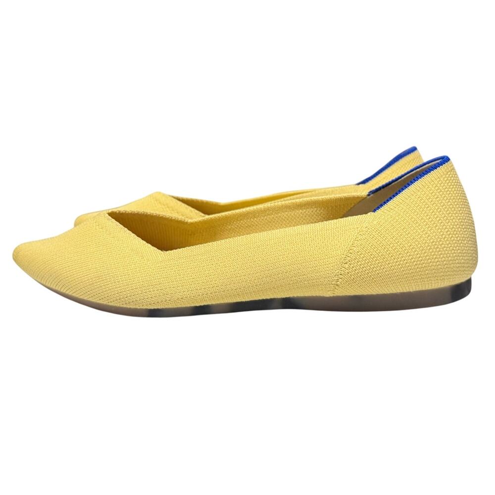 Rothy's The Point Knit Flats Pointed Toe Womens Size 8 Marigold Yellow Flats EUC